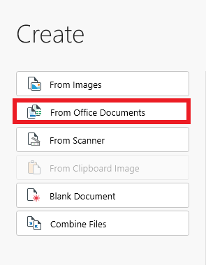 PDF Extra: creating a PDF from Office documents